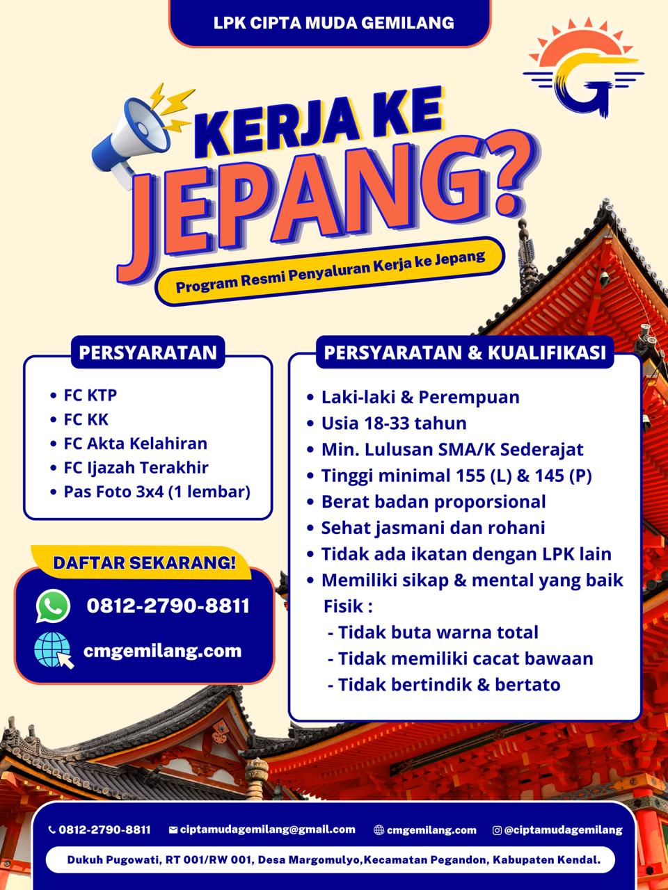 Informasi Pendaftaran LPK Cipta Muda Gemilang